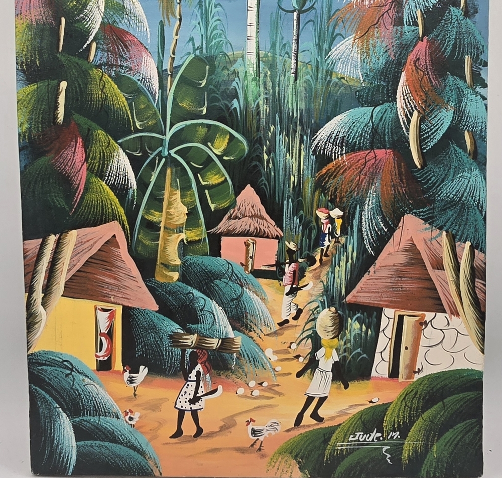 Jude M. Haitian Folk Art Painting